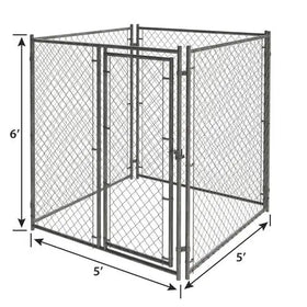 Lockable Single Door Dog Kennel Metal Pet Playpen with Zipper Closure Animal Pattern House Durable Metal Wire Material