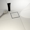 US Dropshipping 4x4 Inch Brushed Stainless Steel Square Floor Drain with Tile Insert Cover