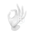Plastic Hand-Shaped Jewelry Display Rack with Hanging Storage for Bracelets and Rings Portable Modern Design Black/White
