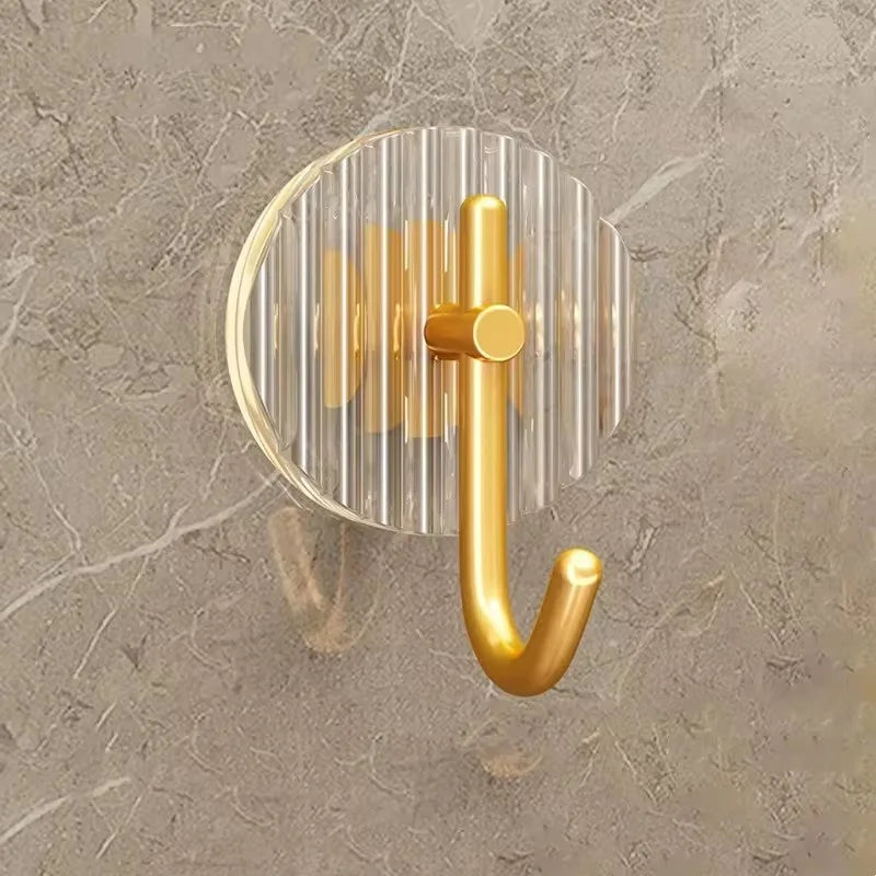 In Stock Acrylic Perforation-free Seamless Light Luxury Wall Mounted Self Adhesive Acrylic Hooks Plastic Hook