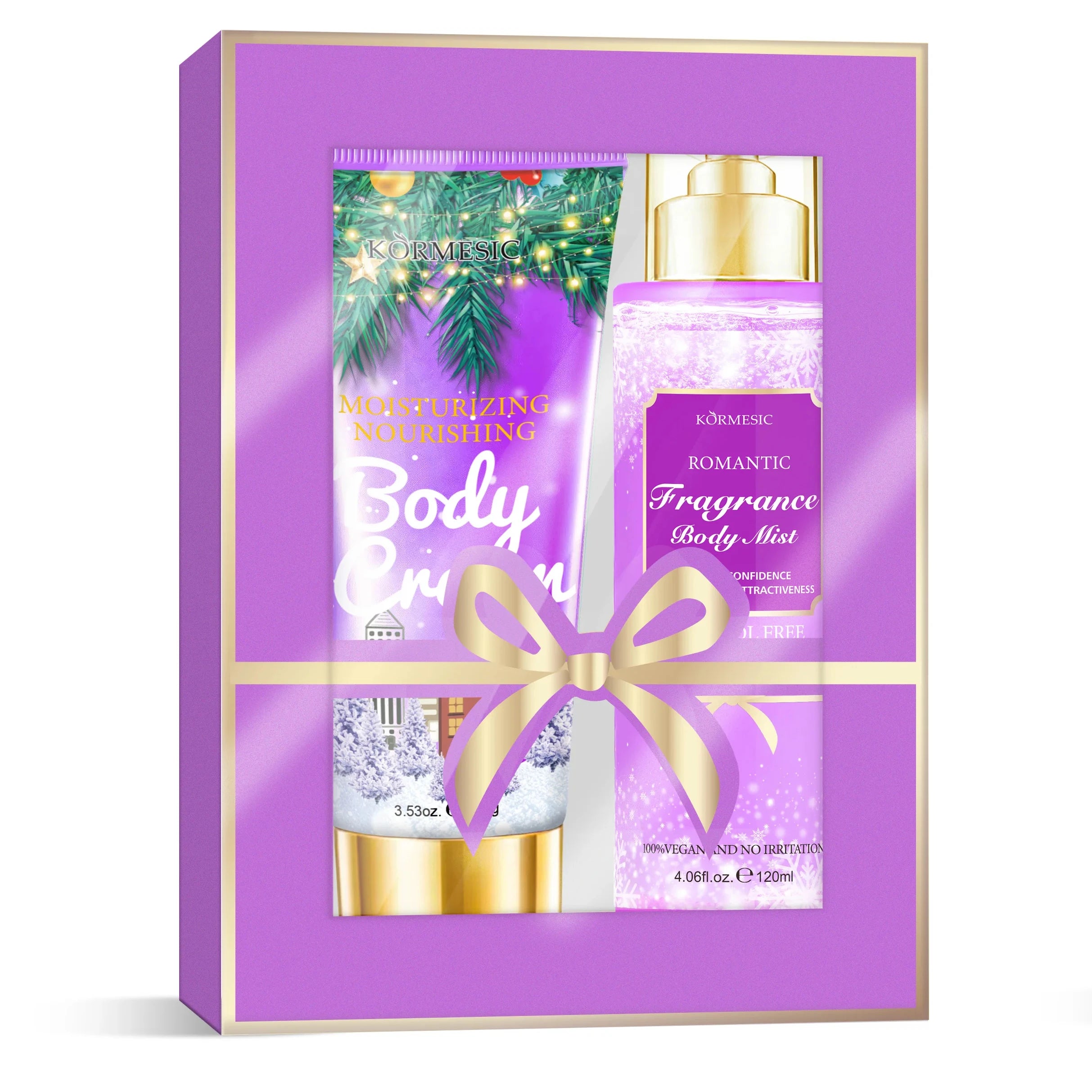 OEM ODM Private Label KORMESIC Christmas Skin Care Best Christmas Gift Whitening Body Lotion Perfumed Skin Care Set