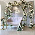 BJ230093 Gold Metal Backdrop Flower Frame Metal Arch Backdrop Stainless Steel Backdrop for Wedding Events