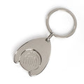 Portable Shopping Cart Tokens with Sturdy Zinc Alloy Key Ring Grocery Cart Trolley Coin Replacement Keychain for Supermarket