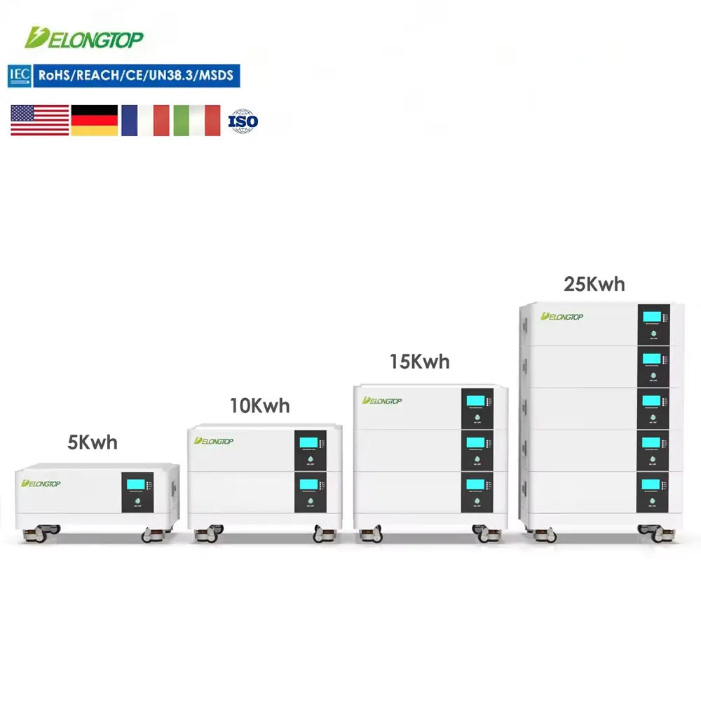 6500 Cycles 51.2v 5kwh 25kwh Solar Inverter Lithium Ion Energy Storage Battery 48v 100ah 500ah Lifepo4 Battery