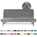 Velvet Fabric Sofa Bed Cover Elastic Anti-dust Straight Sofa Cover for Living Room Armless Sofa Bed Covers Washable for Home