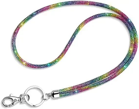 80cm Glitter Phone Neck Lanyard Phone Diamond Crystal Straps Keychain Anti-lost Hanging Rope Phone Rhinestone Lanyard Keychain