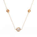 14K Lab Grown Moissanite Platinum Luxury IGI Certified Pendant Necklace with Round Brilliant Cut