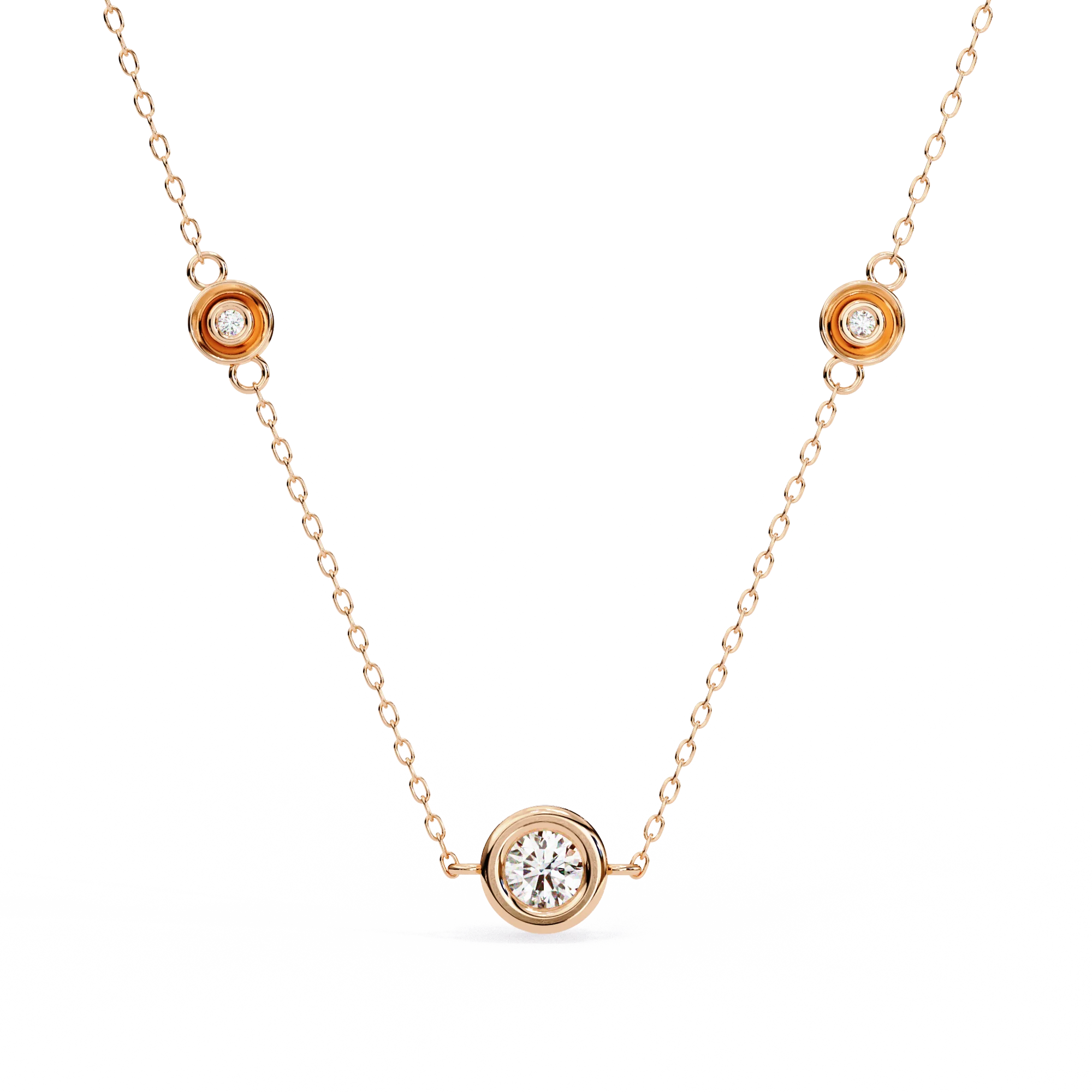 14K Lab Grown Moissanite Platinum Luxury IGI Certified Pendant Necklace with Round Brilliant Cut