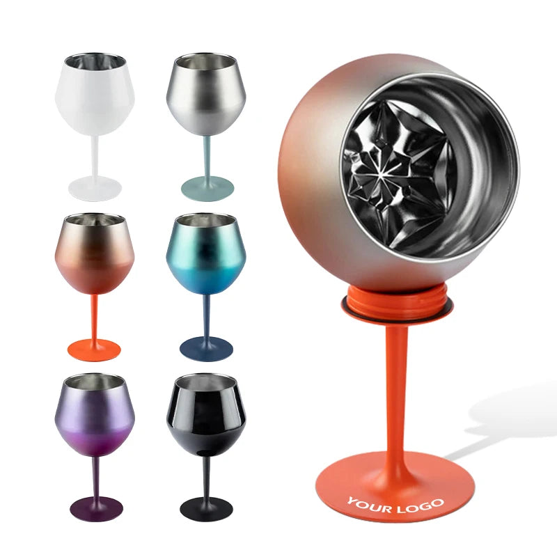 Modern 14oz 304 Stainless Steel Insulated Cup Discount Store Wine Glass Coffee Cocktail Cold Tray Accessory Vacuum Bottle Design