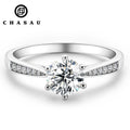 Best Selling Fashion Women Fine Jewelry 1ct 1.0ct 1 Carat 6.5mm Moissanite S925 Sterling Silver Ring for Wedding Engagement Gift