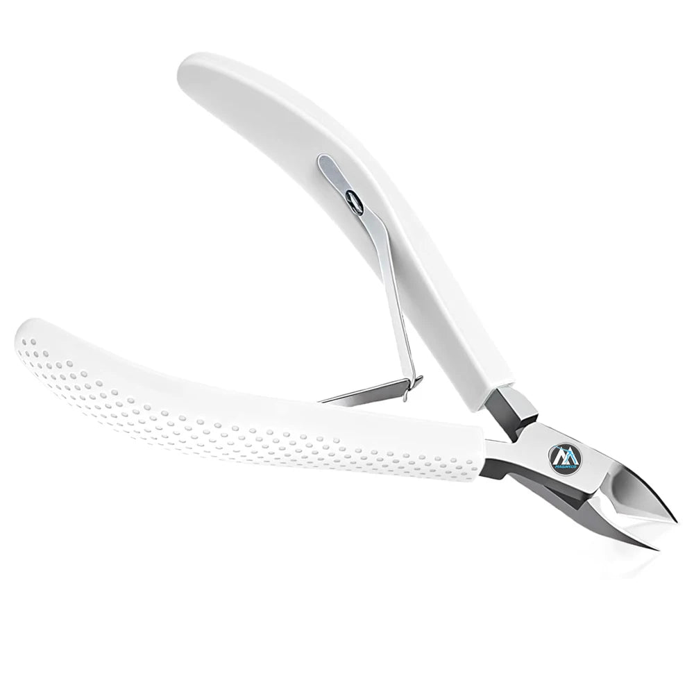 Professional Nail Clipper with Non-Slip Silicone Handle Cutter and Remover Nippers Cuticle Trimmer for Efficient Nail Care