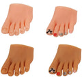 URCHOICE Drop Shipping Feet Mannequin Nail Art Silicone Foot Model for Manicurist Nail Practice Fake Feet Soft Silicone