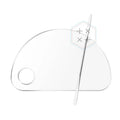16 X 10 cm Acrylic clear Hand Held Makeup Mixing Tray Palette for Professional