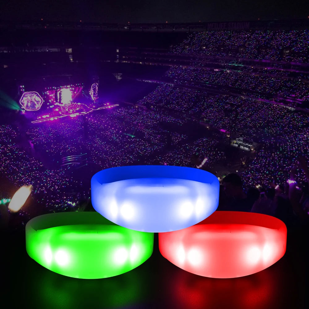LED Party Lights Xyloband LED Wristbands Pulseira LED Party Supplies Light up Wristbands Coldplay Concert Bracelet Light