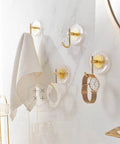 Acrylic Gold Plastic+Metal Wall Mounted Acrylic Hook Eco-Friendly Multifunctional 6CM for Home Clothing Use