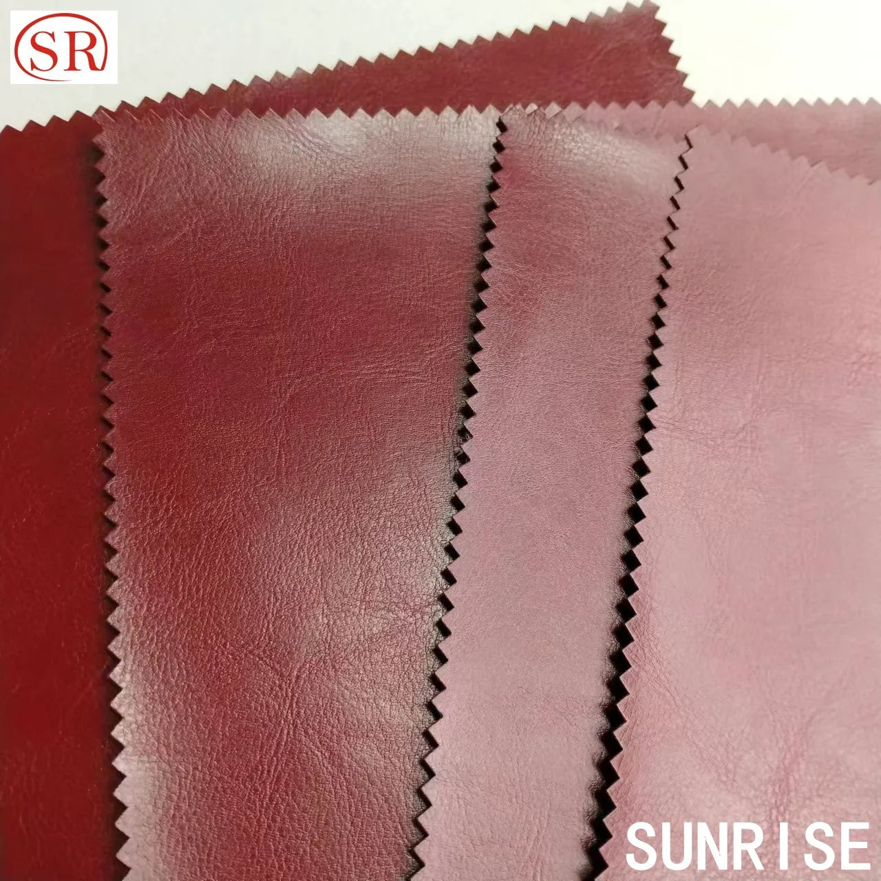 Hot Sale in Stock Dark Red Embroidered Quilted PU Synthetic Leather Fabric for Car Seat Bag Sofa Upholstery
