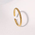 Beimai OEM Ring Simple and Versatile Plain Ring Stainless Steel Waterproof Open Adjustable Ring