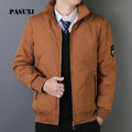 PASUXI Wholesale Men's Windproof Softshell Jacket Outdoor Work Coat Plus Size Stand Collar Checked Pattern Sports Jackets