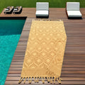 Luxurious 100% Cotton Jacquard Embossed Beach Towel  Woven Tropical Super Absorbent for Bath Home Luxury Towel Durability