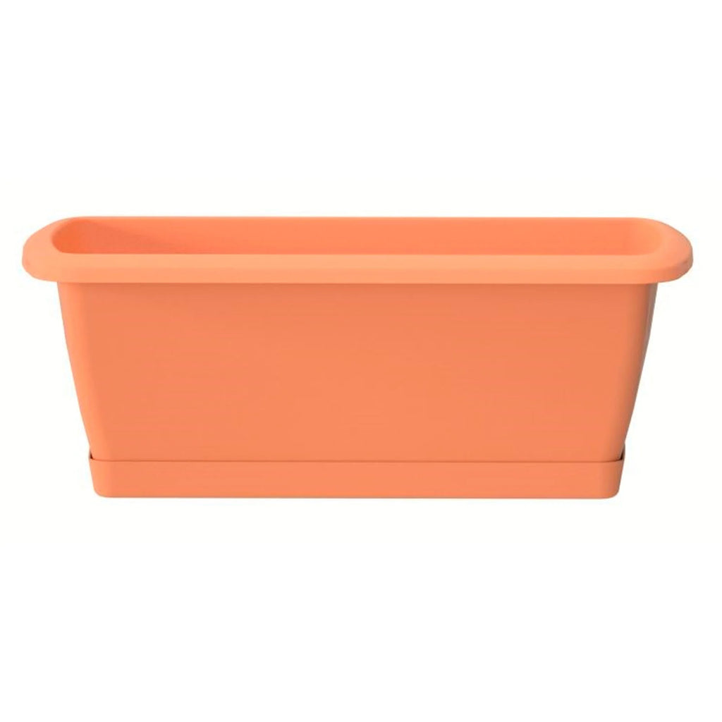 Respana plastic planter in terracotta color 59 (length) x 18.4 (width) x 14.5 (height) cm