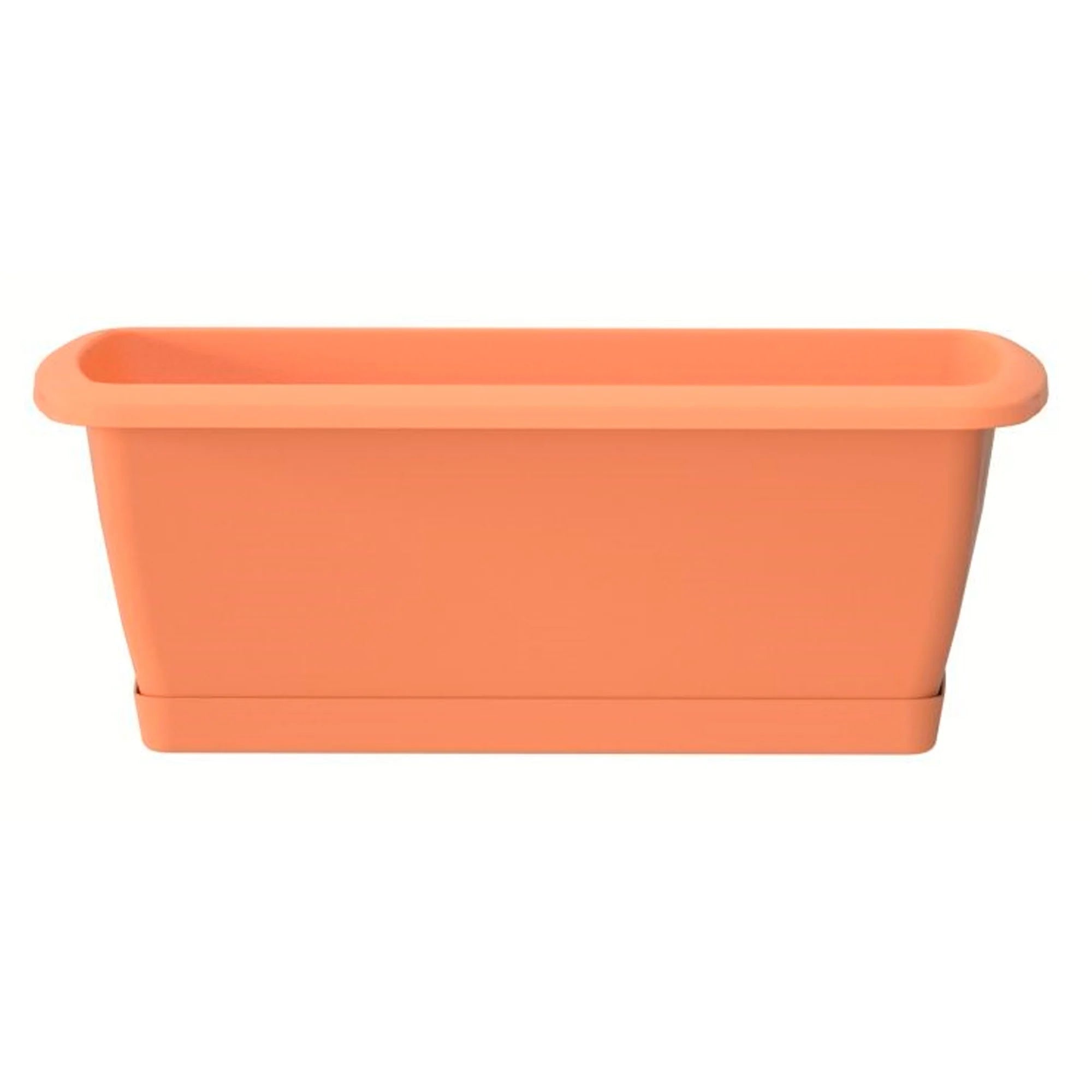 Respana plastic planter in terracotta color 59 (length) x 18.4 (width) x 14.5 (height) cm