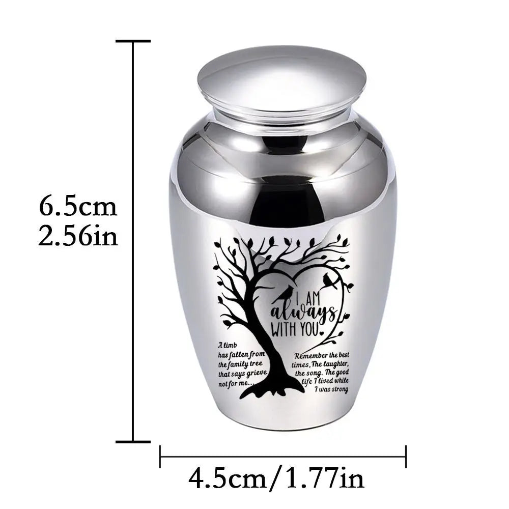 Duo Set Pet Urn Keepsake and Pendant Necklace with Matching Engraving for Shared Memories with Family and Friends