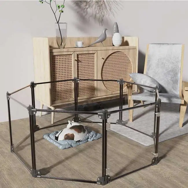 6 Inch Tall Pet Wire Playpen Indoor Folding Dog Exercise Fencing Pens