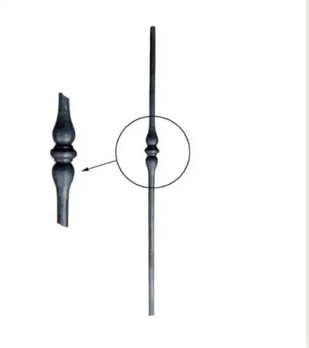 1000mm Wrought Iron Articles Forged Steel Post