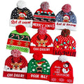 New Winter Festival Lovely Knitted Christmas Led Hat Led Light-up Caps Women Christmas Party Hats Led Christmas Hat