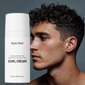 Premium Men Curl Cream Styling Moisturizing Hair Gel Shine Defining Strong Hold Natural Formula Smooth Control Daily Use