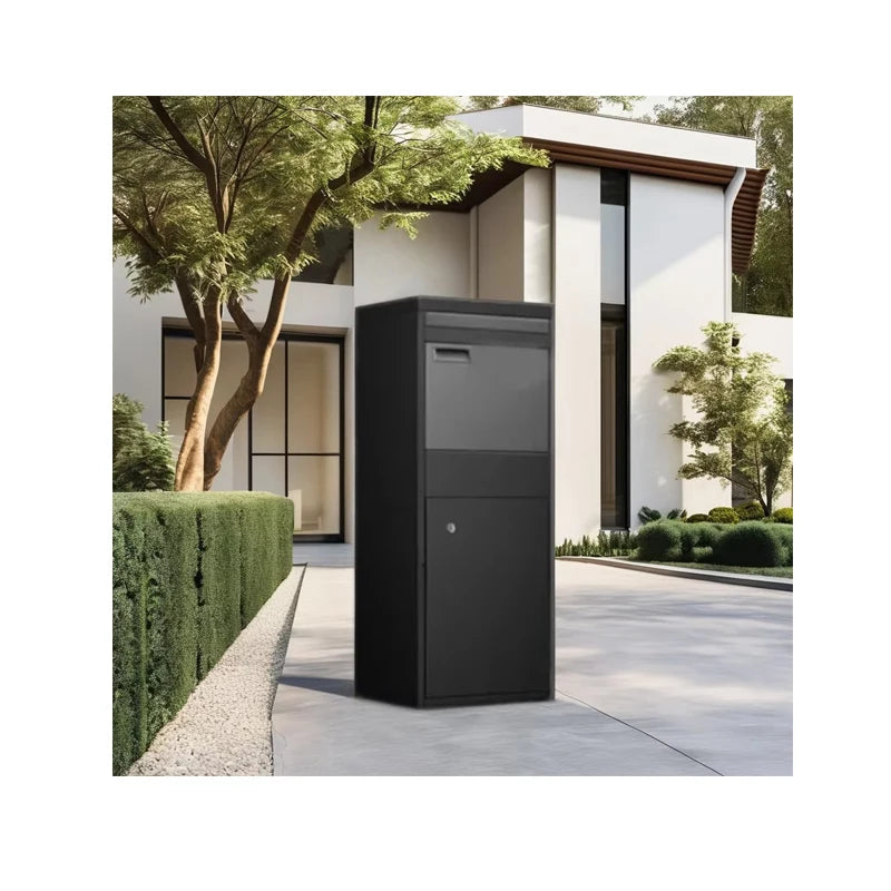 Modern Commercial Custom Galvanized Steel Anti-Theft Waterproof Free Standing Large Drop Box for Apartment Use Post & Parcel