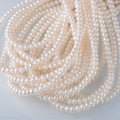 AAA Natural Four-Sided Light Freshwater Loose Pearl Strand Necklace Bracelet Earrings Abacus Beads Accessory Set