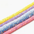 6mm Colorful Sequin Diamond Inlaid Glitter pink Rope With rainbow Shoe Decoration Rope Diy Jewelry Accessories