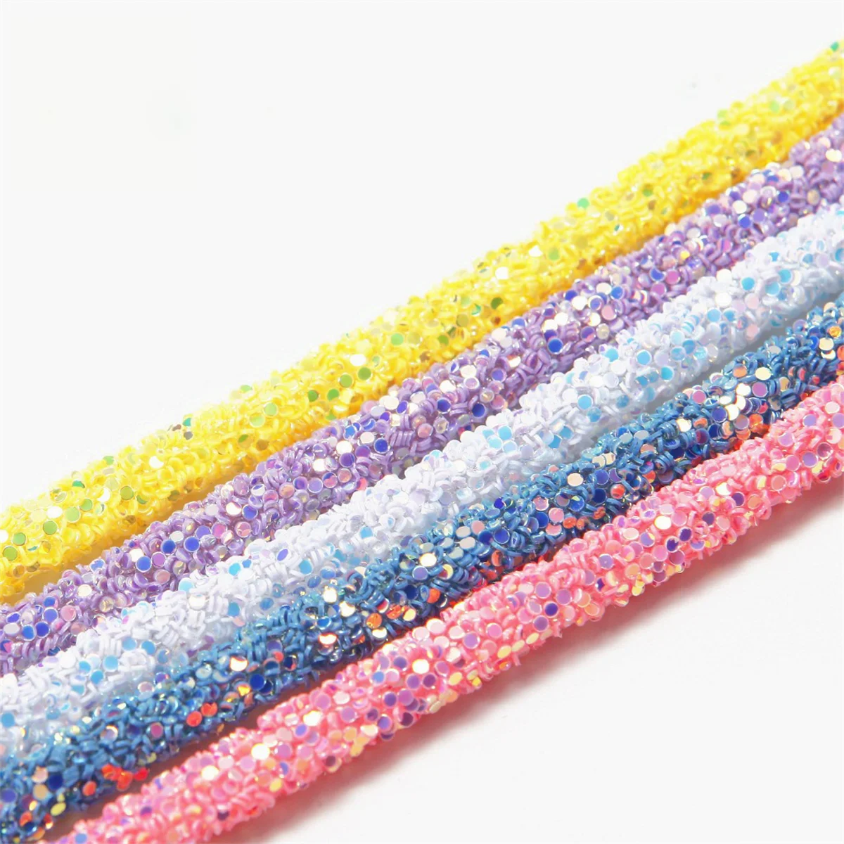 6mm Colorful Sequin Diamond Inlaid Glitter pink Rope With rainbow Shoe Decoration Rope Diy Jewelry Accessories