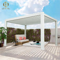 3x3m Aluminum Louvered Pergola Outdoor Motorized Bioclimatic Eco-Friendly Waterproof Luxury Design Balcony Backyard Patio