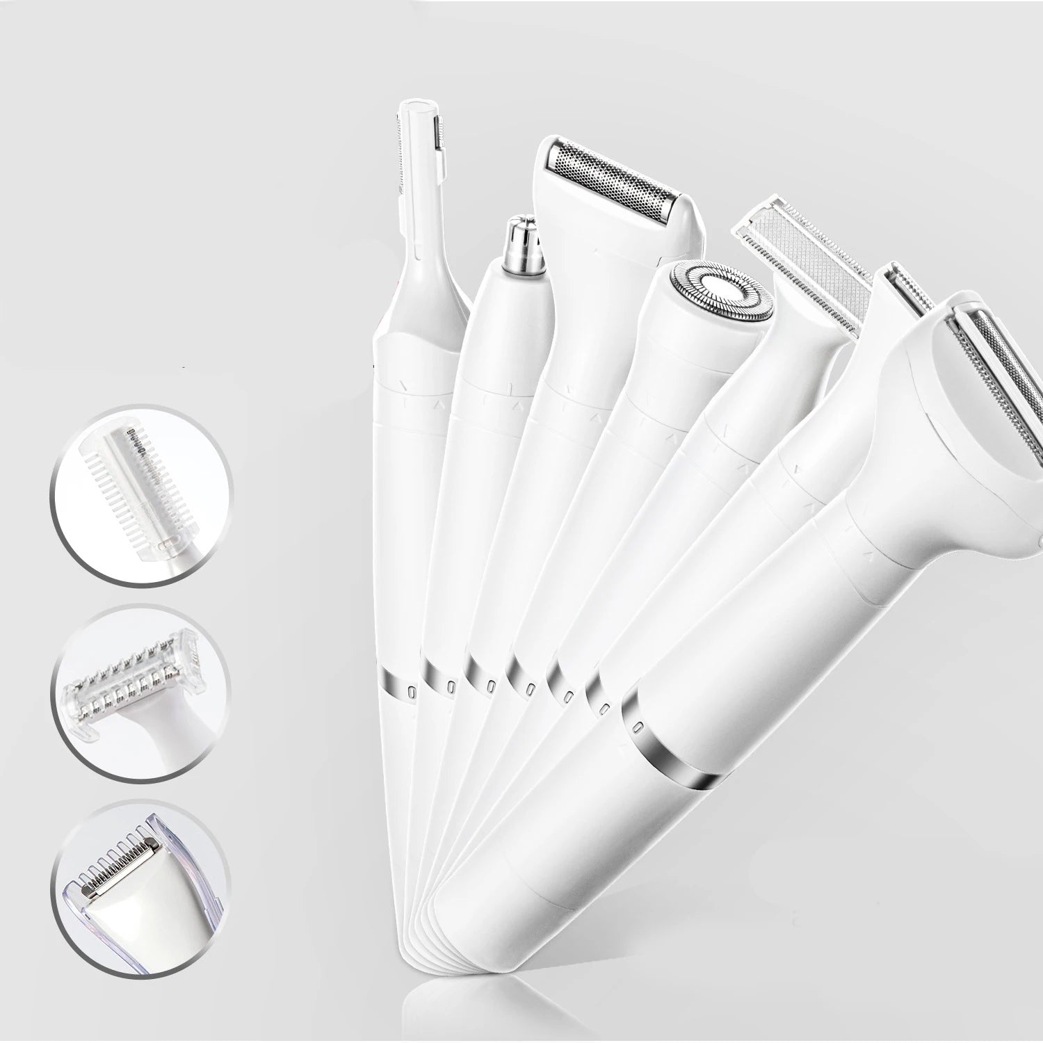 Bikini Trimmer for Women 7 in 1 Electric Razor Hair Trimmer for Face Nose Eyebrow Legs Arm Armpit Bikini Waterproof