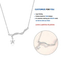 DY946 Fine Jewelry Necklace 925 Sterling Silver Zircon Pendant Rhodium Plated Women Rotate Star Pendant Necklace