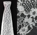 Floral Eyelash Veil Lace Corded French Lace Embroider on Antique Mesh