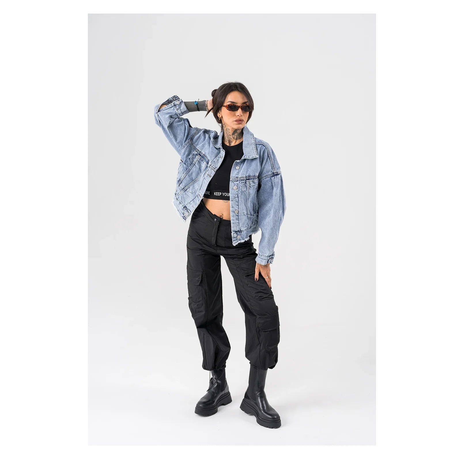 Women's Regular Fit Straight Jeans Denim Trousers Breathable High Waist 100% Cotton Cute Style