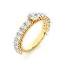 Fine Jewelry Custom Lab Grown Diamond Round Brilliant Cut Classic Fashion Women's Engagement Ring IGI Certified 14K Solid Gold