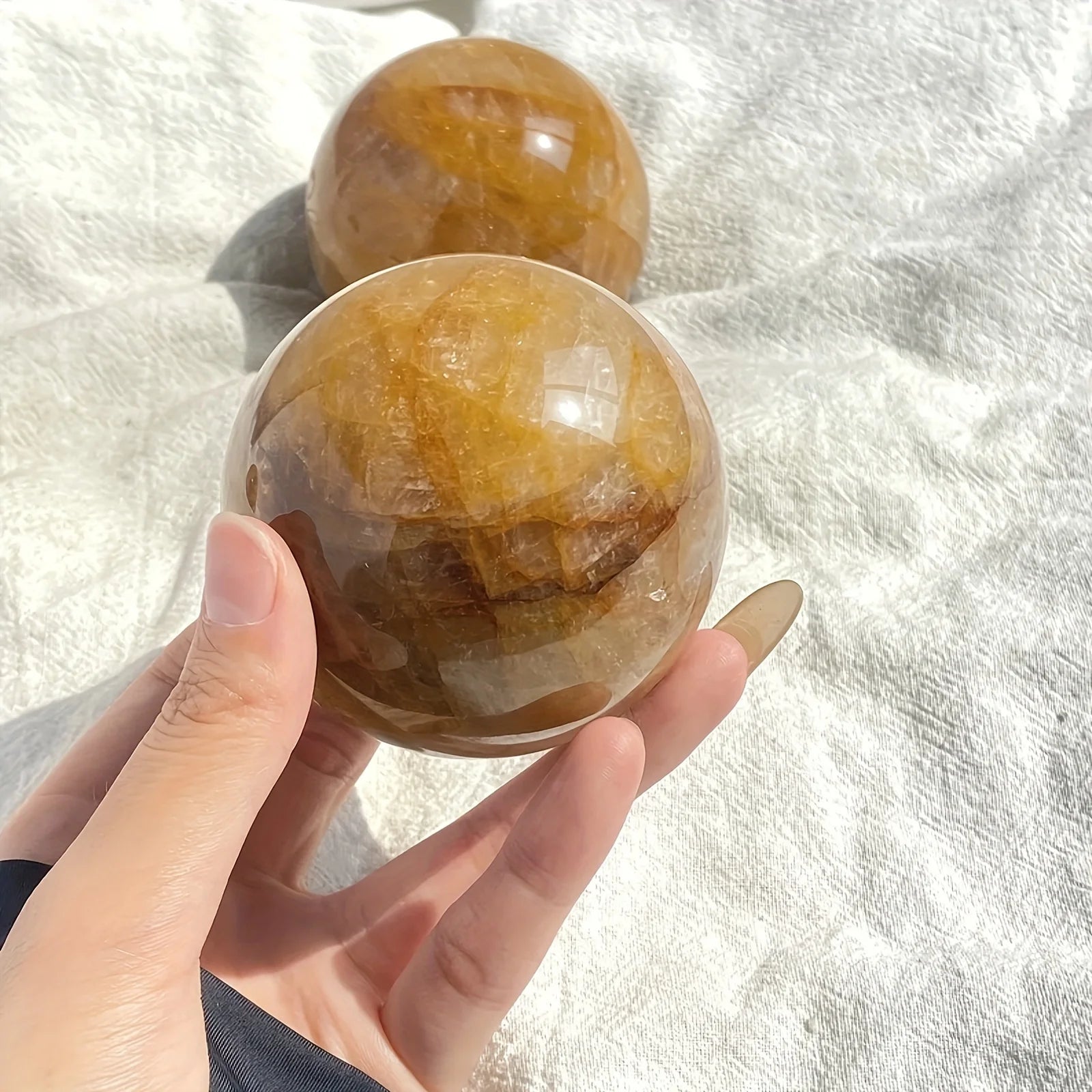 Wholesale Golden Healer Ball Crystal Sphere for Home Decor Unique Holiday Gifts