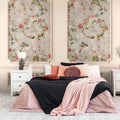 Made in Germany Photo Wallpaper Murals Stucco Wall Beige Grey Pink Non Woven Vinyl Wall Mural Floral for Hotel - 159 x 280 m