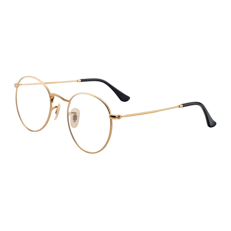 Factory-Sold Gold Optical Frame Glasses Solid Fashion Eyeglasses for Men Women Metal Material Diamond Gold for Protection