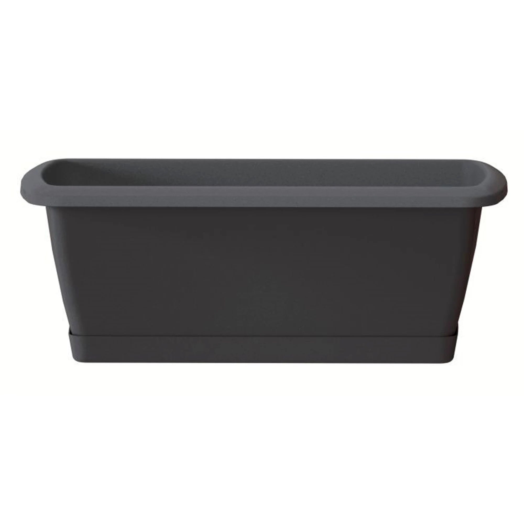 Respana plastic planter in anthracite color 39.2 (length) x 18.4 (width) x 14.5 (height) cm