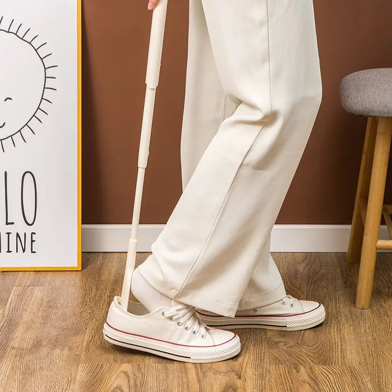 Melenlt Retractable Shoehorn with Extended Handle Easy Shoe Wearing Aid for Elderly Pregnant Women