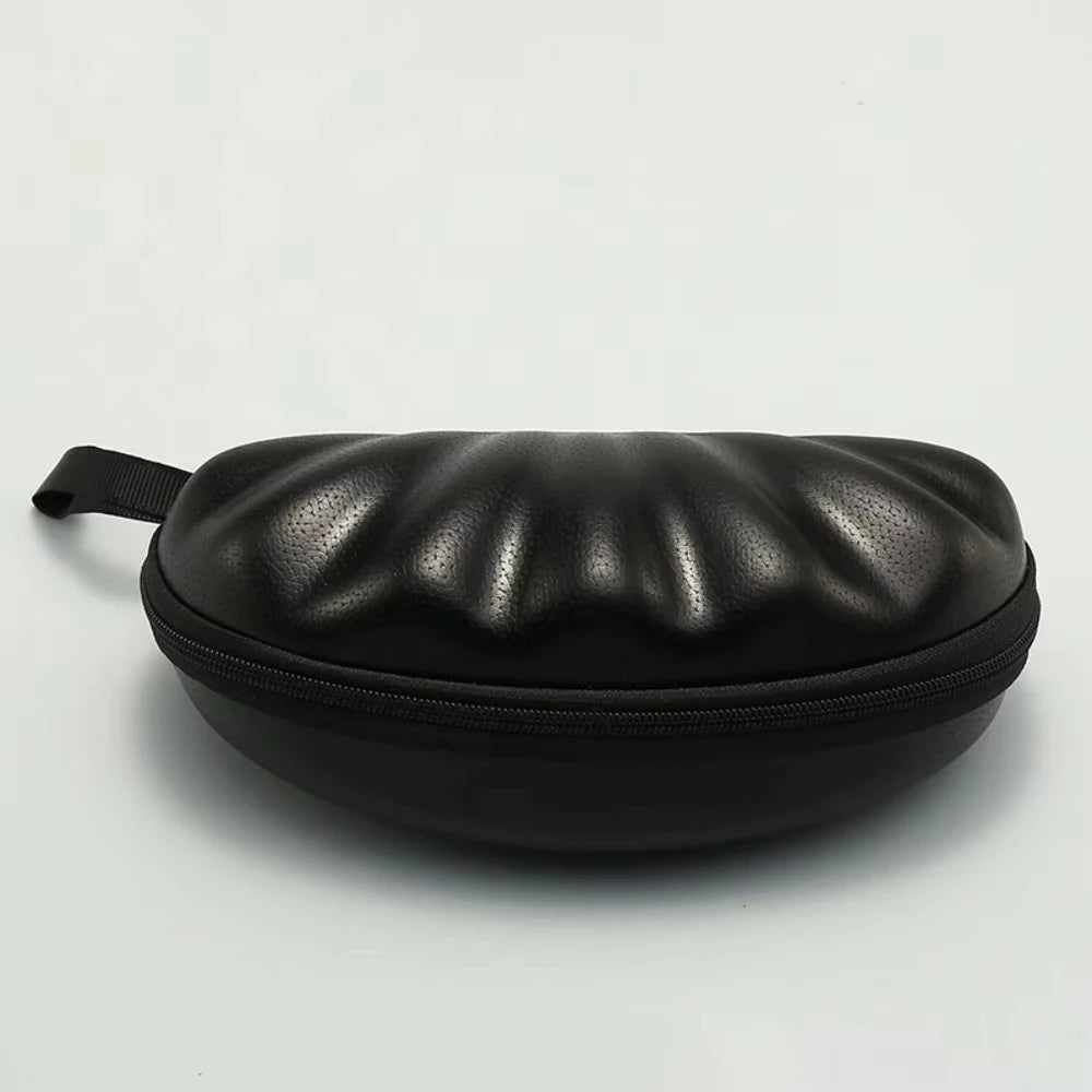Wholesale Fashion Shell Shape Sun Glasses Box Zipper Eyewear Storage Bag Big Size Leather EVA Glasses Case