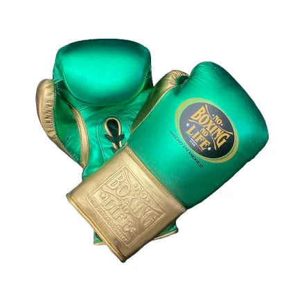 No Boxing No Life Professional Boxing Gloves Lace-Up Design Top Grade Cowhide Thick 4-Layer Padding Breathable Moisture-Wicking