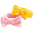 Women's Striped Skulls Elastic Headband with Bowknot Customizable Size & Design Raw to Fine Brand Makeup Face Washing