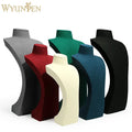 Microfiber Necklace Display Bust Shelf Window WYP Multiple Sizes Jewelry Container Display Props Elegant Mannequin Jewelry