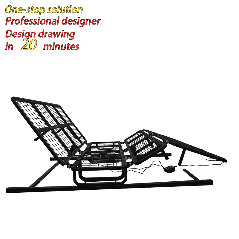 Factory Direct Sales and Customization of Various Sizes of Black Metal Intelligent Lifting Bed Frames for Bedrooms